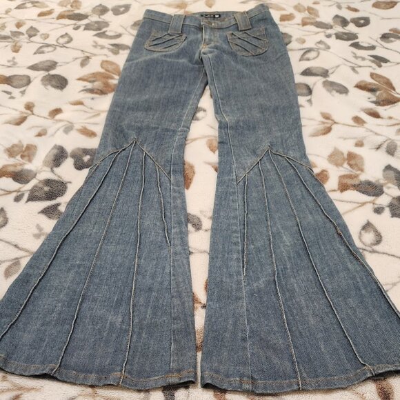 Frankie B. Extra Wide Flare Leg Bell Bottoms XXS/0 - Picture 5 of 16